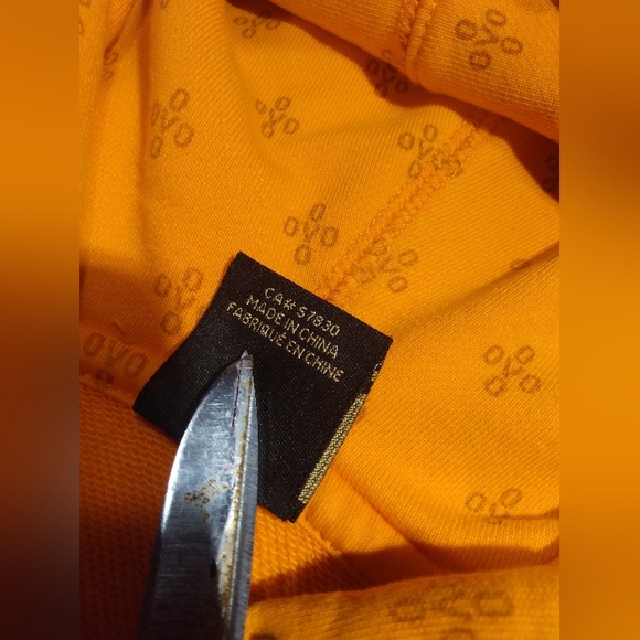 OVO MONOGRAM October's Very Own Drake Logo Terry Cloth Orange Hoodie mens Small - Picture 6 of 14